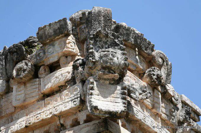 Labna Edificio De Las Columnas Serpent Detail 14 :: Mexico
