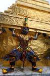 guards holding golden Chedi Wat Phra Kaew 19