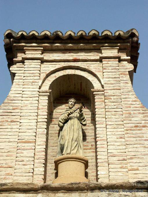 Estatua de San Francisco, entró en el real Manasterio San Zoilo, Antequera - España