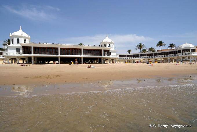 Construcción de Playa Caleta, Cádiz - España, Andalucia