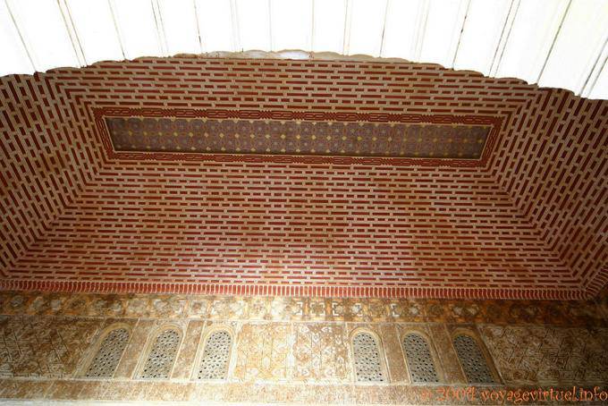 Techo de los constructores (taifas de Dinastía Hammudí), Palacio de la Alcazaba, Málaga - España, Andalucia