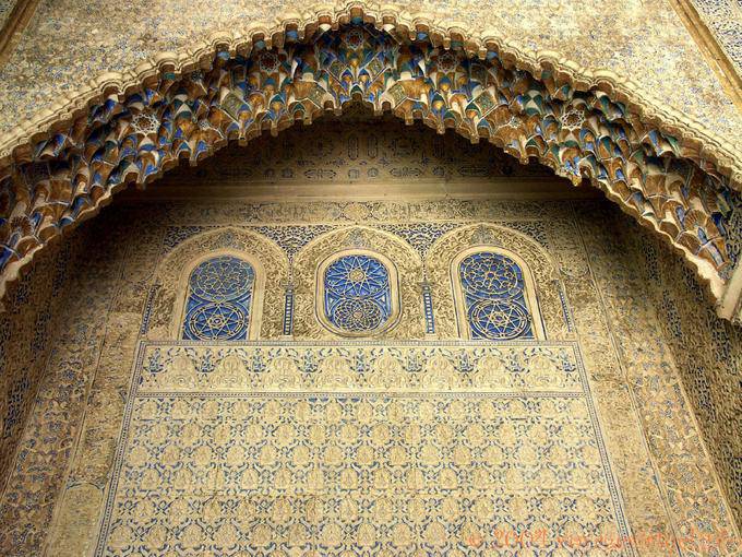 Patio del Yeso, arquitectura almohade, Sevilla Alcázar - España