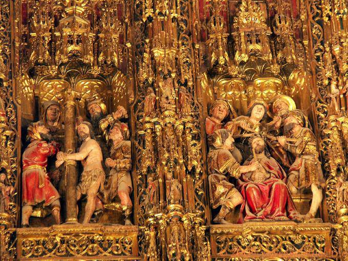 Detalle del retablo de Pyeter DankArt (Coronación de espinas derecha), Catedral de Sevilla - España