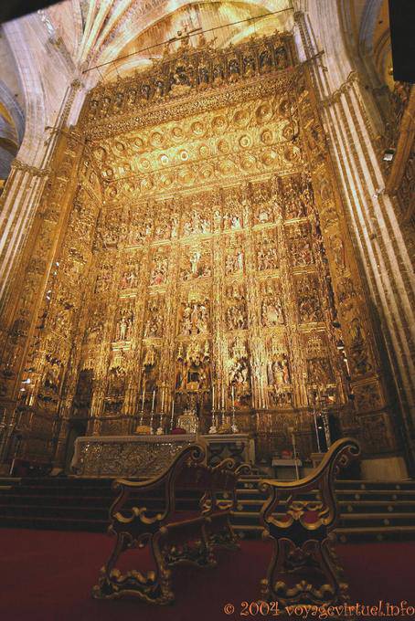 Retablo de la capilla mayor Altar Mayor, la Catedral de Sevilla - España