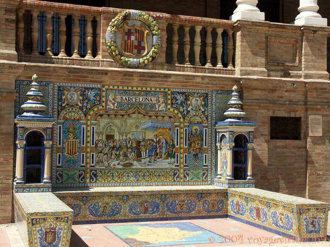 Bench provincia española de Barcelona, Sevilla Plaza de España - España