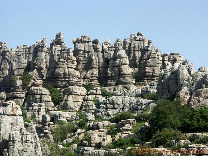 Formas singulares formados por cryoclasty, Torcal de Antequera - España