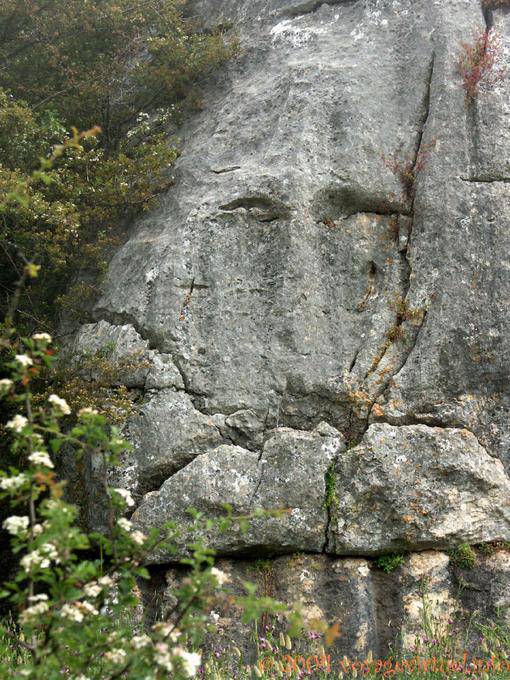 Cara en la roca caliza, Torcal de Antequera - España