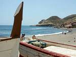Barco arco Cabo de Gata, España.