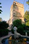 Torre y fuente, Alcazar Córdoba, España.
