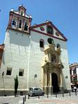 Roja y blanca de la iglesia, Córdoba, España.