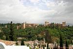 Vista general de la Alcazaba, Granada, España.