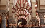 Aparador morisca arcos de herradura, Mezquita de Córdoba, España.