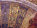 Mosaicos detallados Mirhab, Mezquita de Córdoba, España.