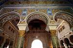 Arcadas Salón de los Pavones, Sevilla Alcázar, España.