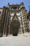 Puerta del Principe o de San Cristobal, Catedral de Santa María de Sedea, Sevilla, España.