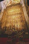 Retablo de la capilla mayor Altar Mayor, la Catedral de Sevilla, España.