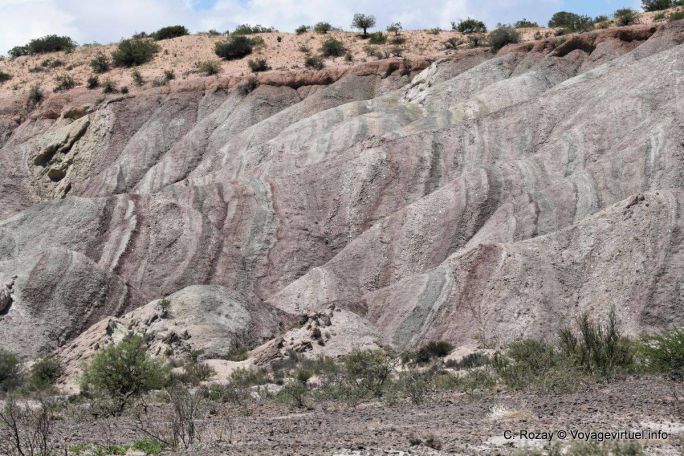 Barrancas gris Ischigualasto, Valle de la Luna - Argentina