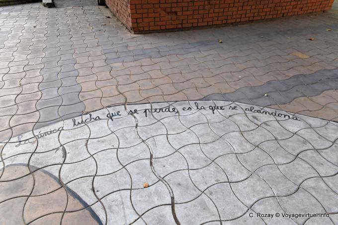 La unica lucha que se perde es la que se abandona, Mendoza Plaza San Martin - Argentina