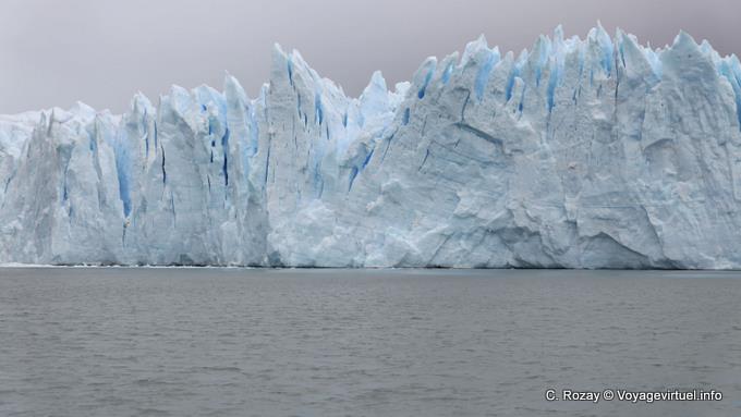 Hielo acantilados 74m alta Glaciar Perito Moreno, El Calafate - Argentina
