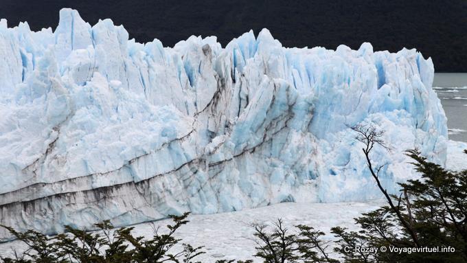 Área de fricción con la península de Magallanes, Glaciar Perito Moreno, El Calafate - Argentina