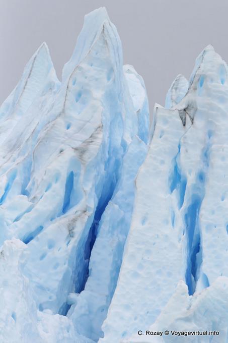 Colores hielo Glaciar Perito Moreno, El Calafate - Argentina