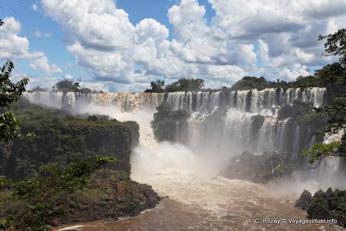 Cascadas Grupo derecho de la Isla San Martín, Cataratas del Iguazú - Argentina