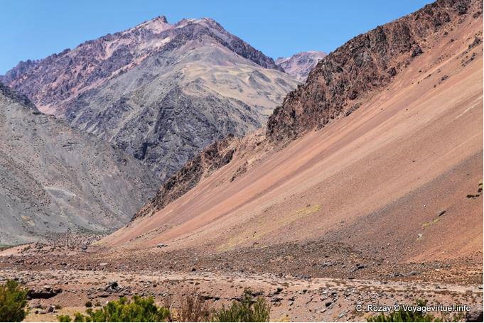Polvo Cordillera Ruta 7 de Mendoza en Chile - Argentina