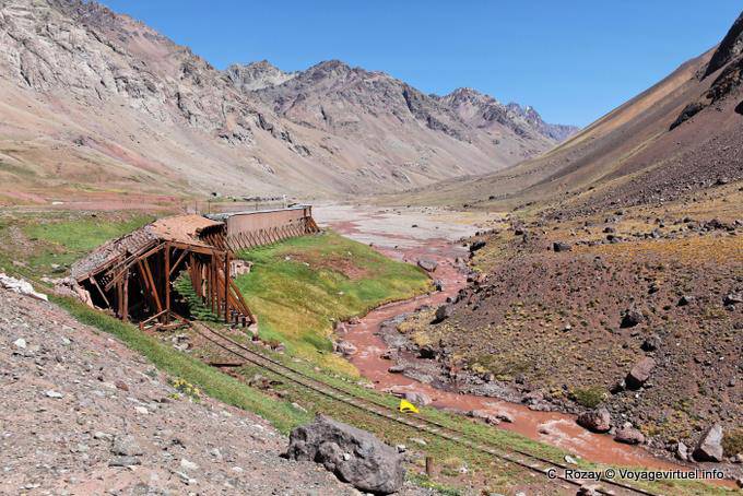 Restos del Ferrocarril Trasandino, Ruta 7 Las Cuevas - Argentina