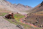 Restos del Ferrocarril Trasandino, Ruta 7 Las Cuevas, Argentina.