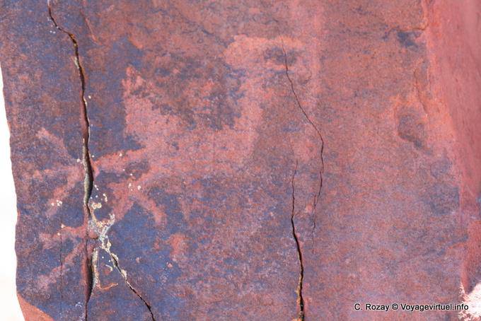 Petroglyph pájaro, Talampaya - Argentina