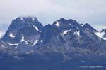 Vista de Montes Sampaio, Isla Hoste en Chile, el Parque Nacional Tierra del Fuego, Ushuaia, Argentina.