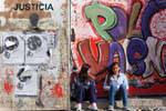 Justicia, mural, Ushuaia, Argentina.