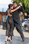 Milonga Tango frenética en la calle, Ushuaia, Argentina.