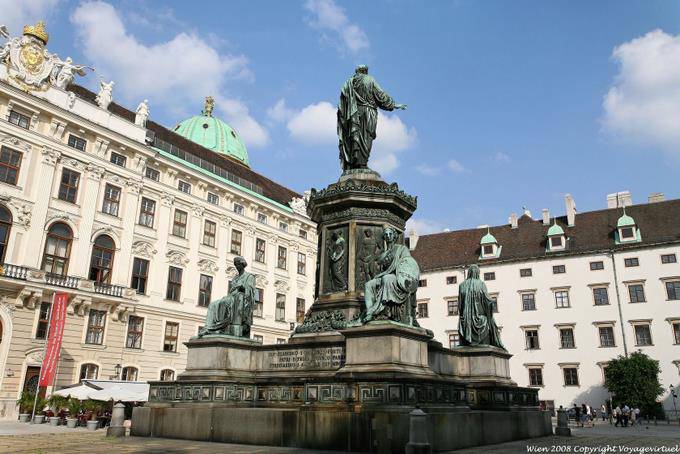 Hofburg, vista posterior de la fuente Francois I. - Viena - Austria
