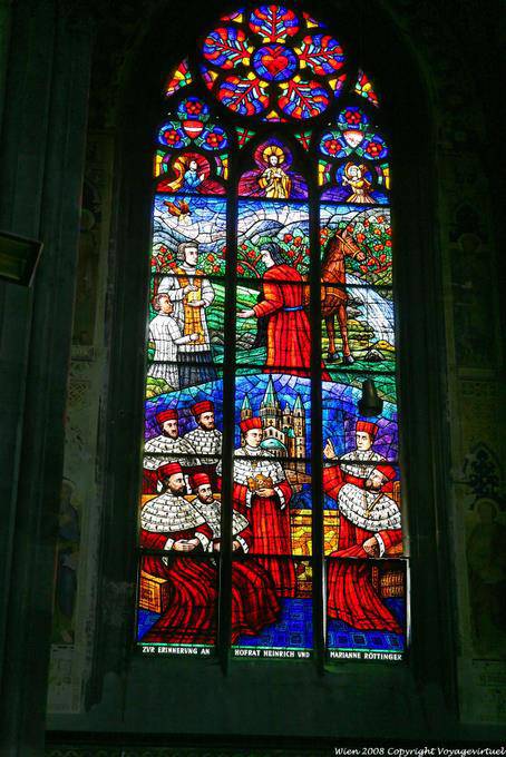 Votiva Iglesia, Vitral ofrecido por Rottinger - Viena - Austria