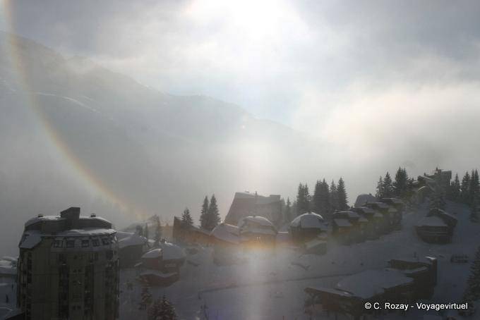 En la niebla, Avoriaz - Alpes, Francia