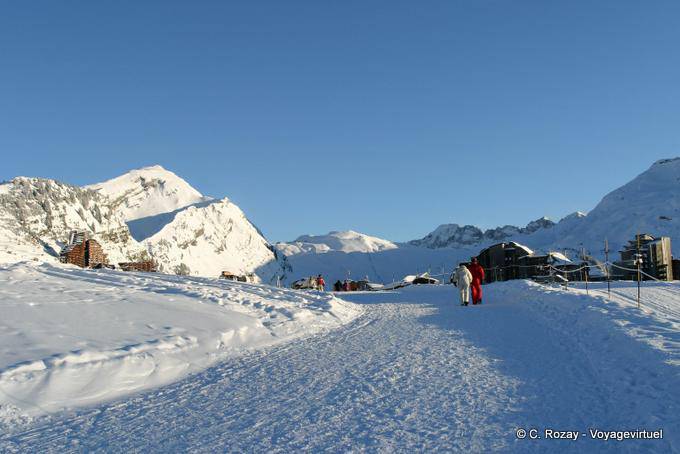 Los senderos de esquí de fondo, Avoriaz - Alpes, Francia