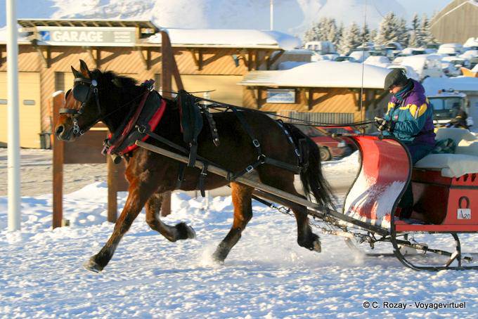 El caballo volador, Avoriaz - Alpes, Francia