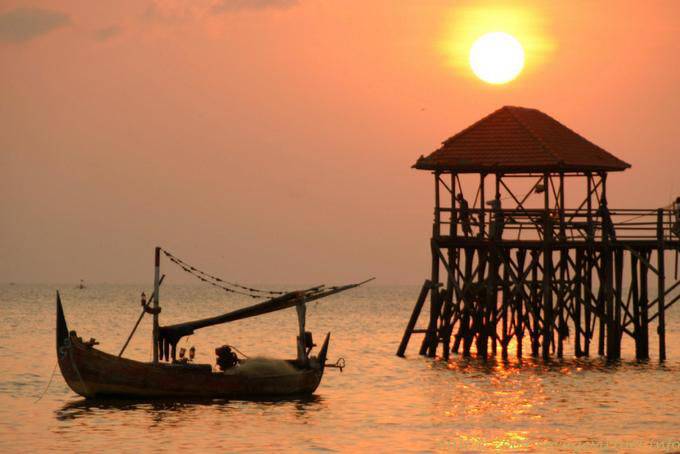 Puesta de sol en la playa, Jimbaran - Bali