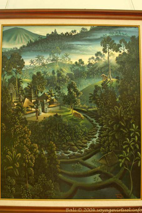 Pintura de paisaje de Bali, Ubud - Bali