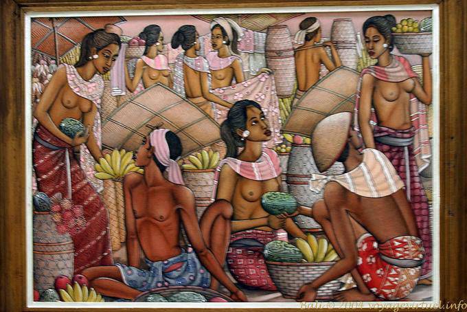 Tabla de mercado, museo Ubud - Bali