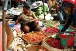 Gianyar, pimientos venta, Bali.