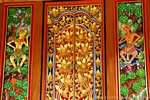 Puerta detalle colorido Kehen Templo, Bali.
