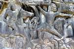 Escena de caza Bajorrelieve, Yeh Puluh, Bali.