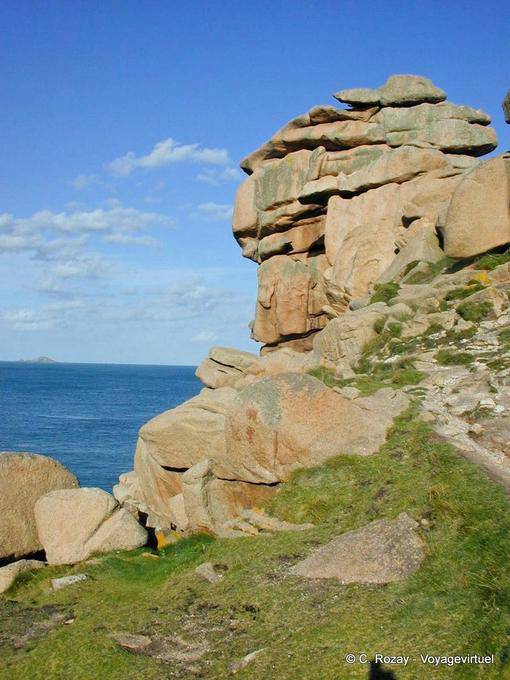 Entre las rocas y Pors Kamor Skewell, Guardacostas Sendero. - Francia