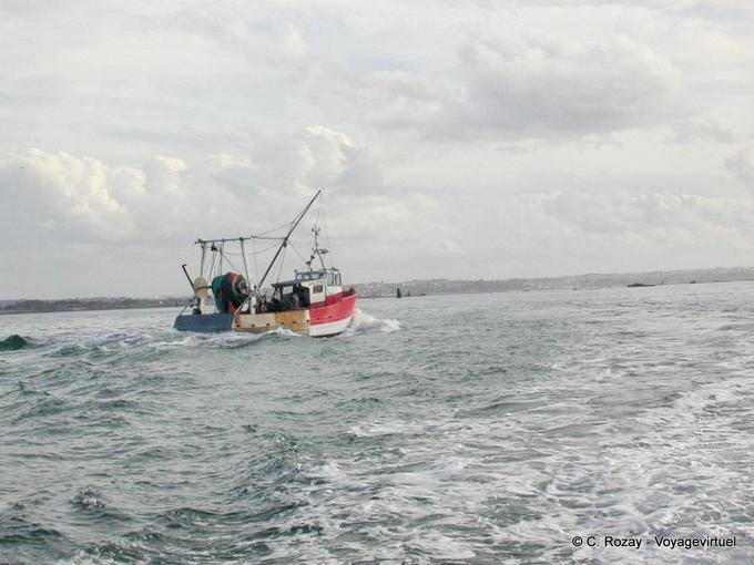 Barco de pesca Salida Bretaña - Francia