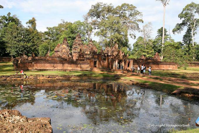 Banteay Srei, la joya del arte jemer rosa piedra arenisca, Angkor, Camboya