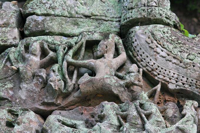 Soldado con detalle de lazo, Preah Khan, Angkor, Camboya
