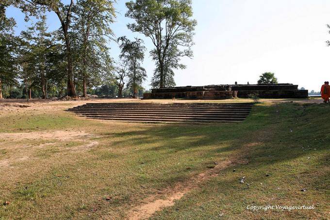 Resto del Srah Srang templo desapareció, Angkor, Camboya