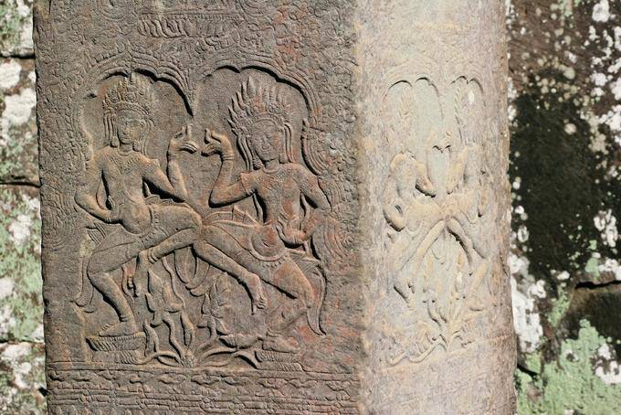 Samsaras pilar sobre Bayon Angkor Thom, Angkor, Camboya